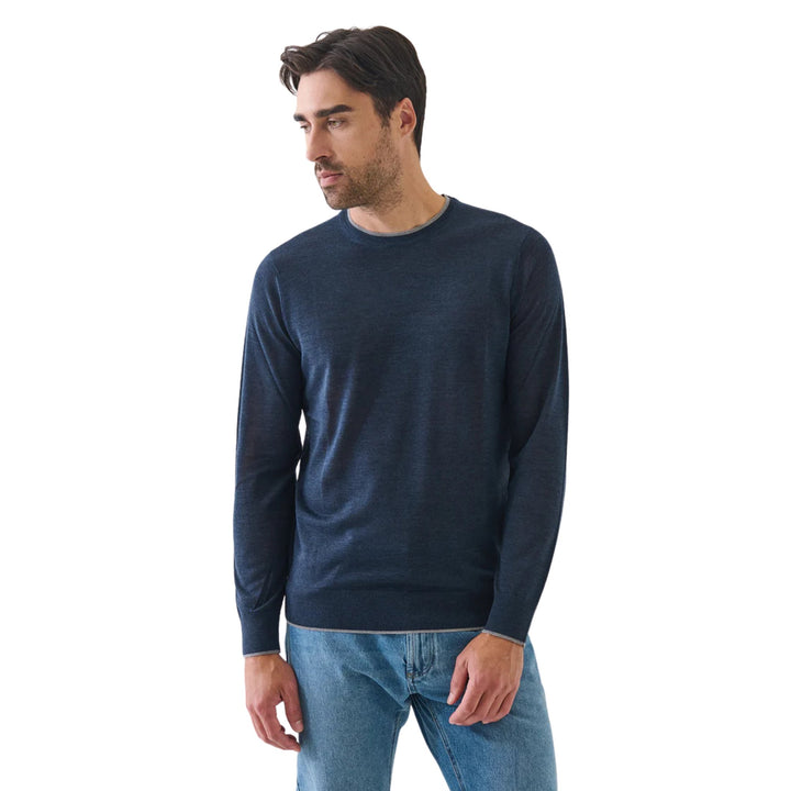 16GG XFine Merino Crew Neck, Starlight