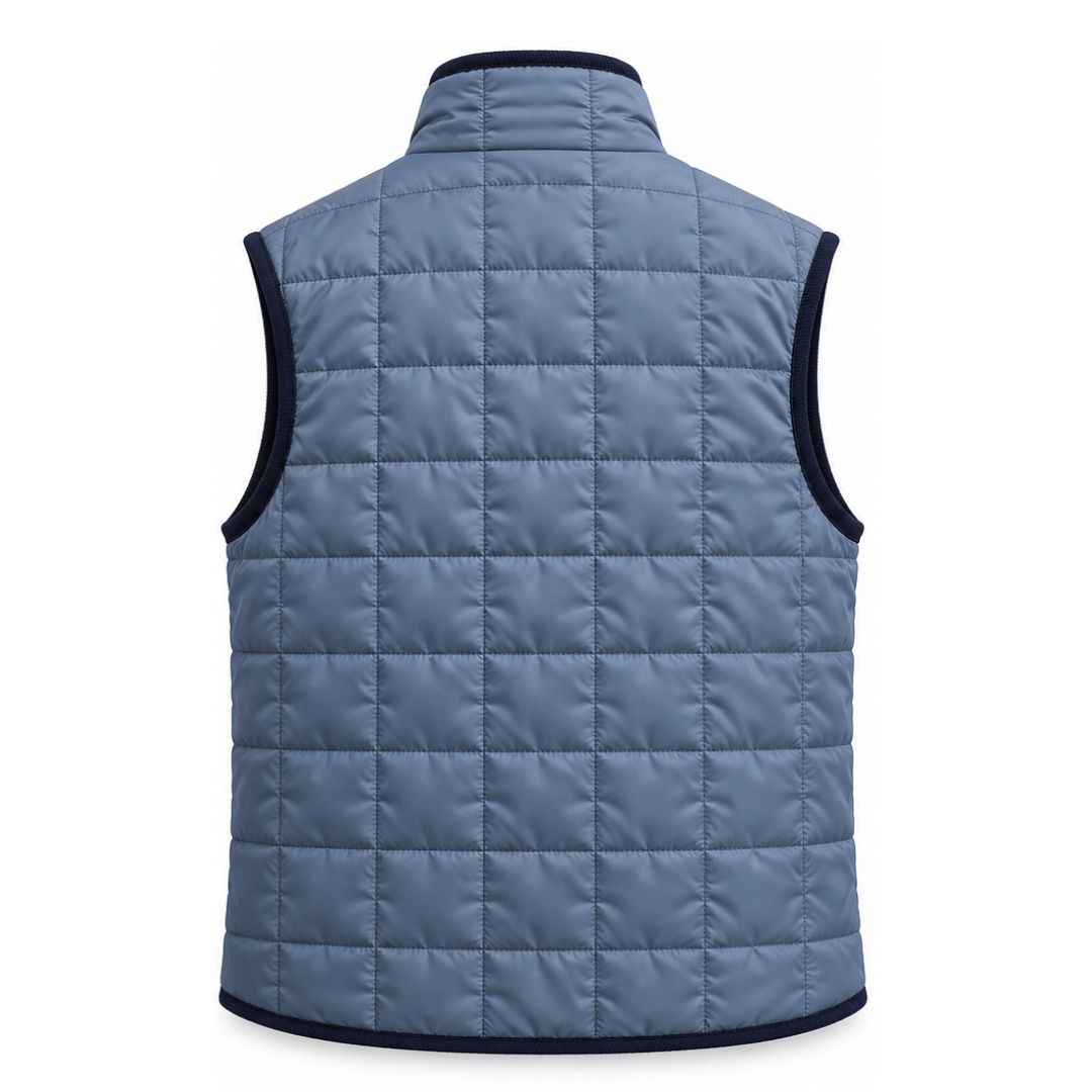 Box Quilt Vest, Sky