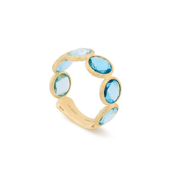 Jaipur Color Blue Topaz Ring 18K YG
