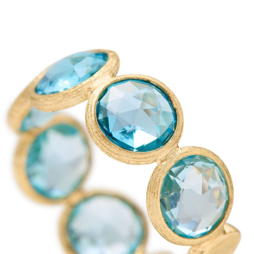 Jaipur Color Blue Topaz Ring 18K YG
