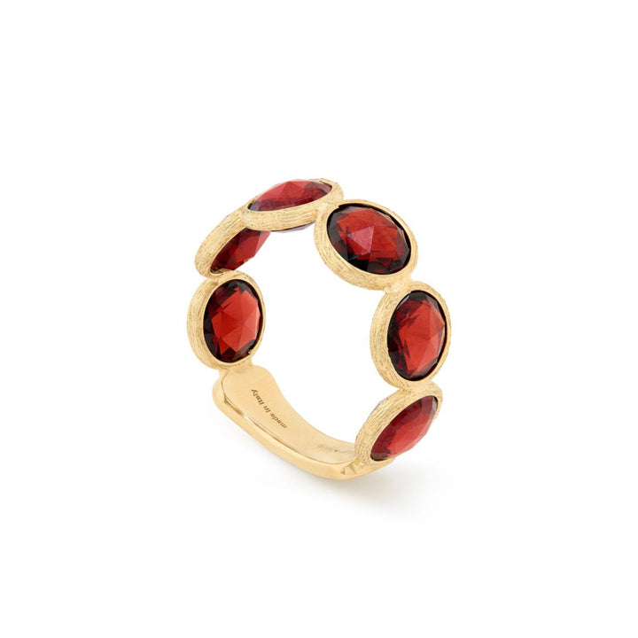 Jaipur Color Red Garnet Ring 18K YG