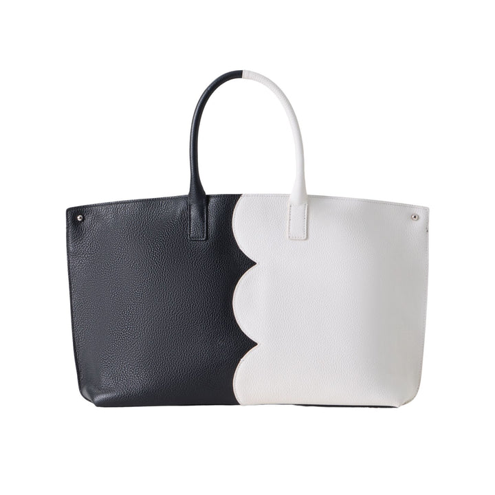 Akris Ai Small Top Handle Tote in Black and White