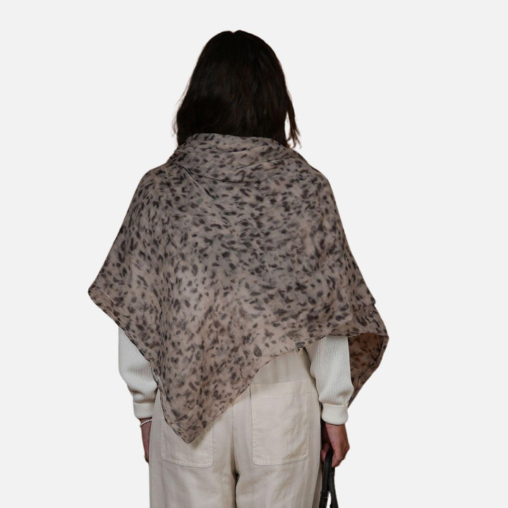 Leopard Cashmere Silk Scarf