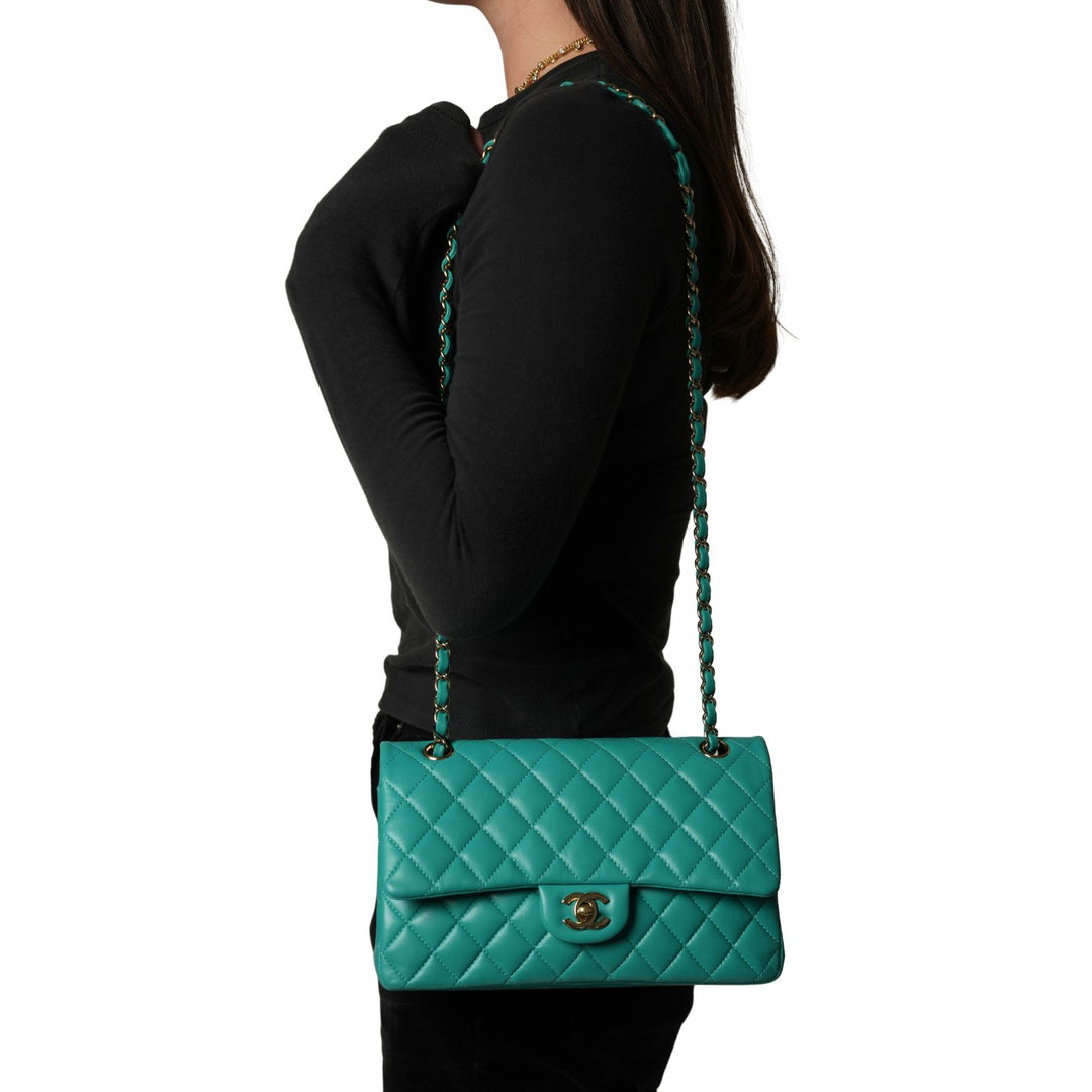CHANEL BLUE LAMBSKIN