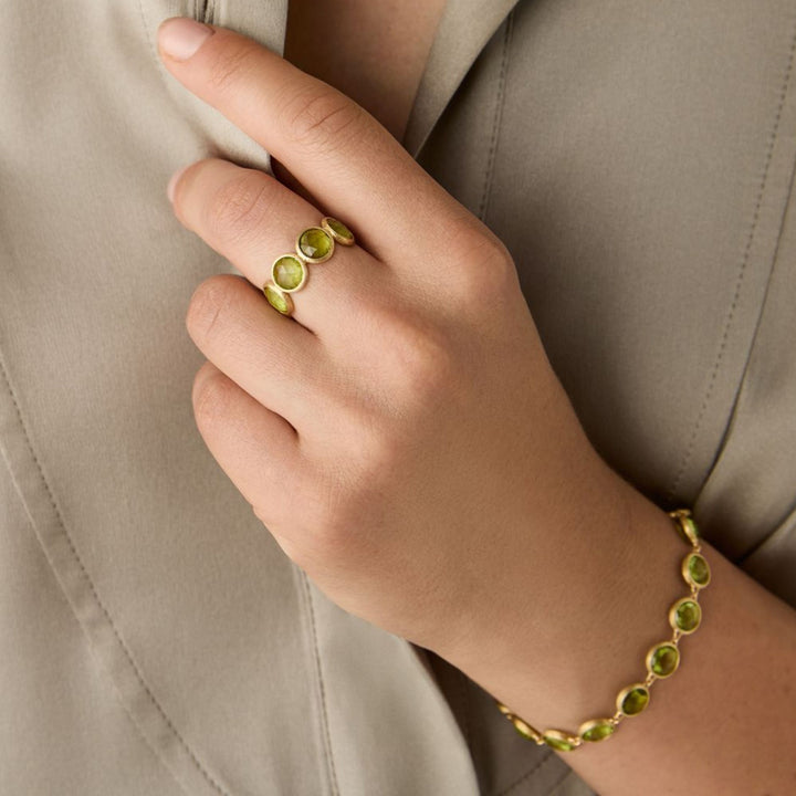 Jaipur Color Peridot Ring 18K YG