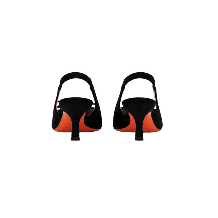 Adri Suede Slingback with Bow in Black