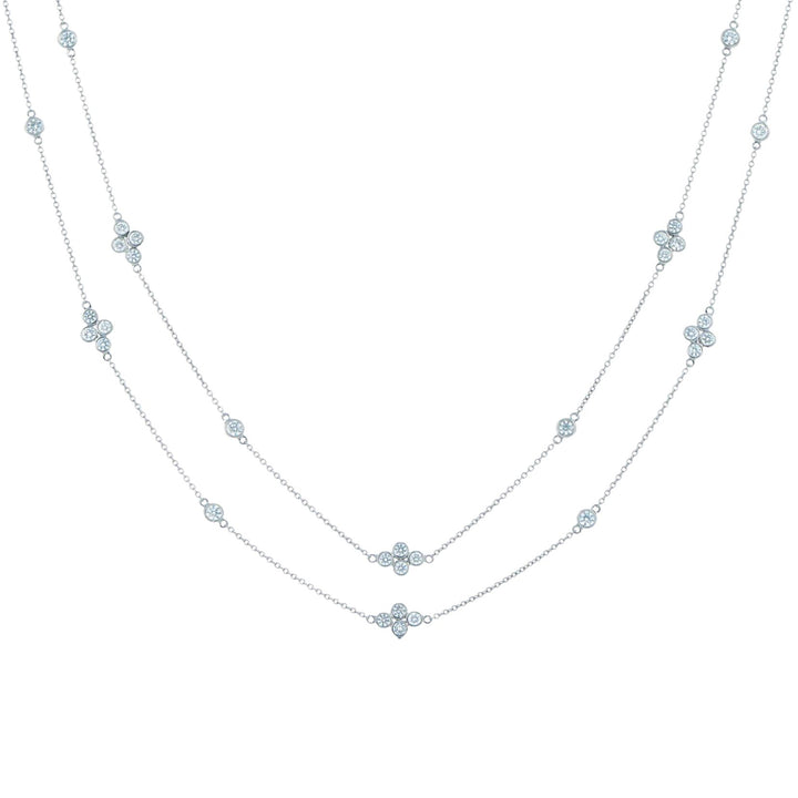 Diamond Strings Quads Necklace - 36in