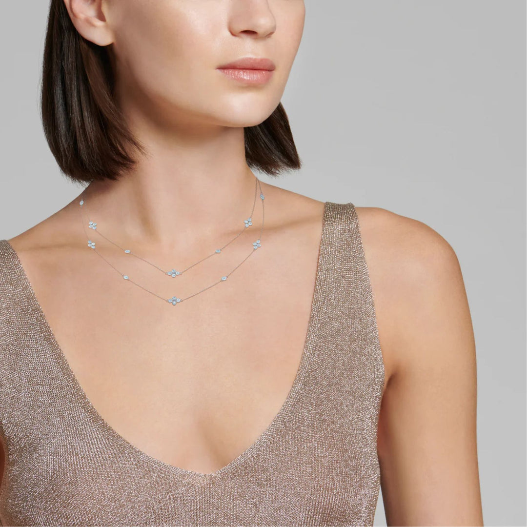 Diamond Strings Quads Necklace - 36in