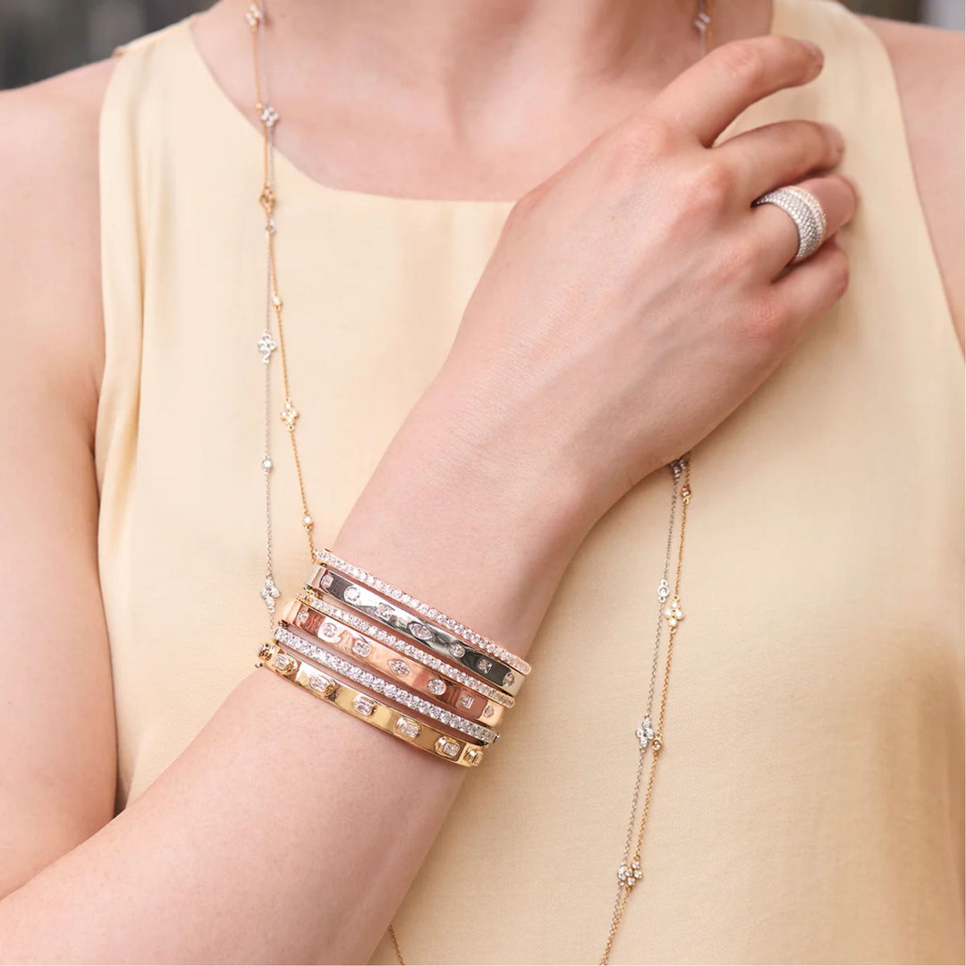Diamond Strings Quads Necklace - 36in