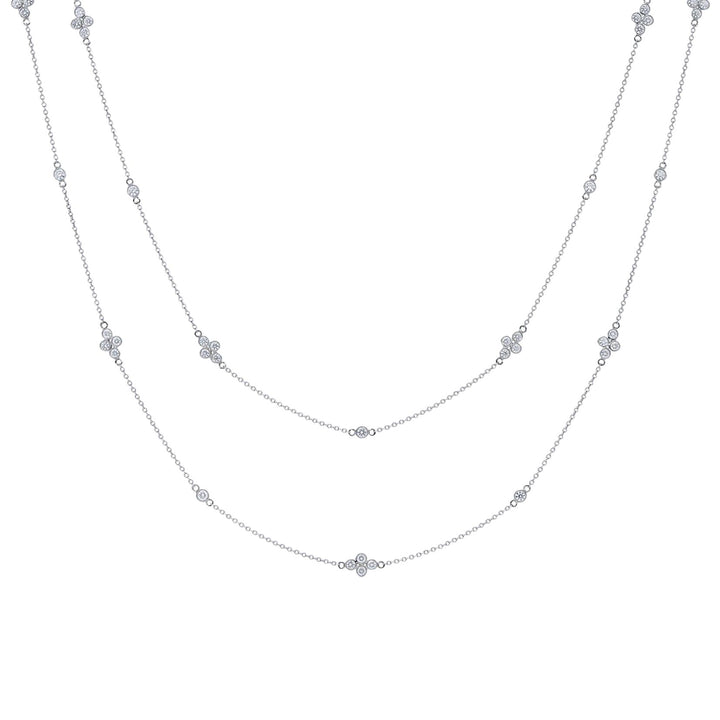 Diamond Strings Quads Necklace - 36in