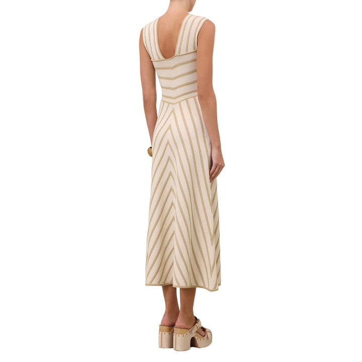 Luna Metallic Halter Dress