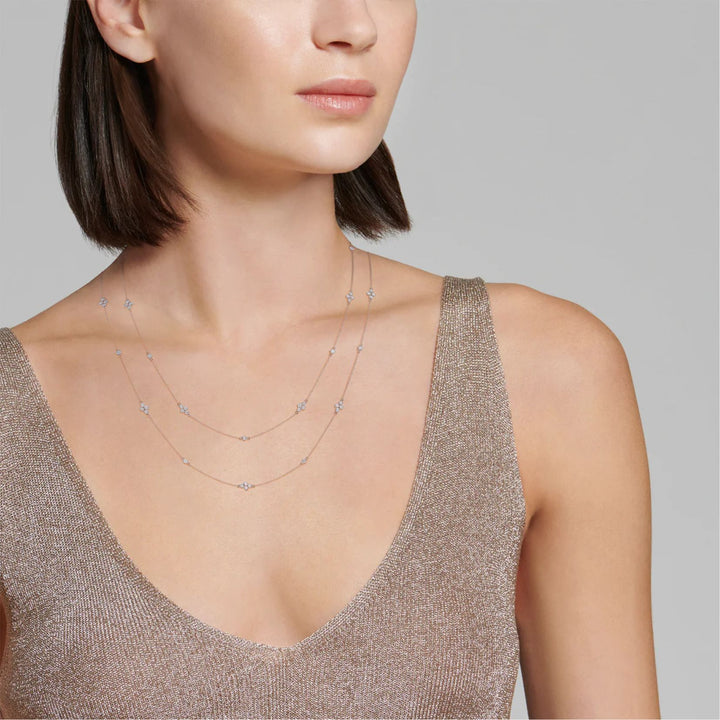 Diamond Strings Quads Necklace - 36in