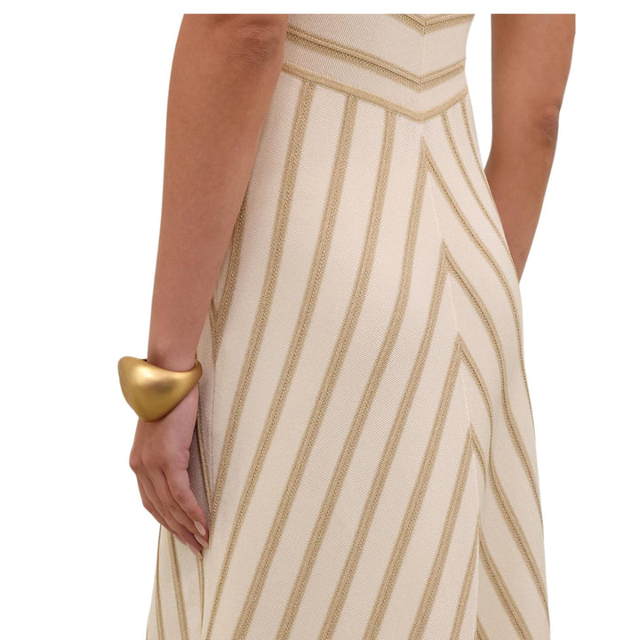 Luna Metallic Halter Dress