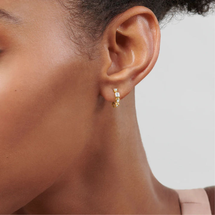 Portofino Diamond Petite Hoop Earrings