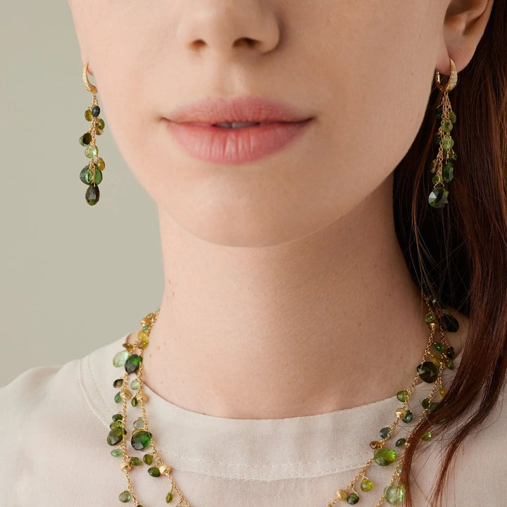 Paradise Green Tourmaline Alta Earrings 18K YG