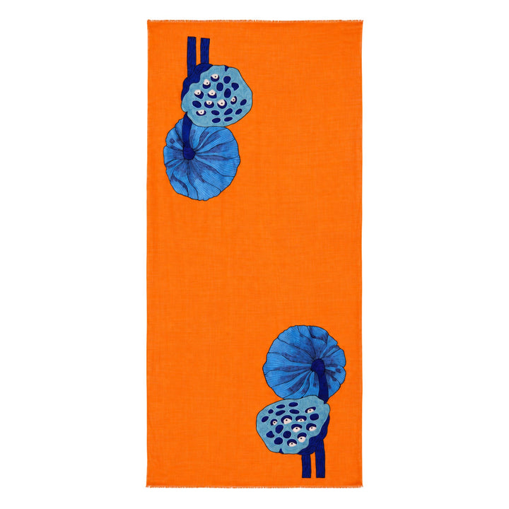 Lotus Stem Embroidered Stole