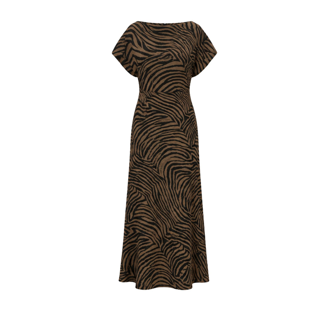 Redgrave Dress in Ochre/Black