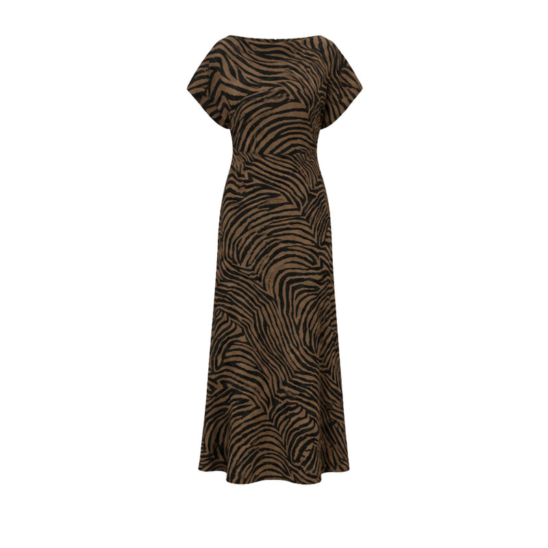 Redgrave Dress in Ochre/Black