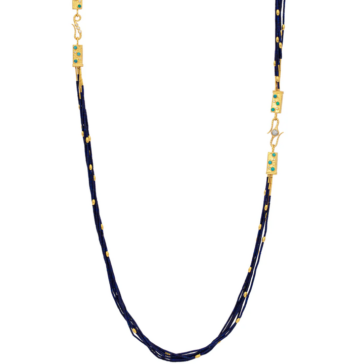 OOAK 7 Strand Lapis Necklace
