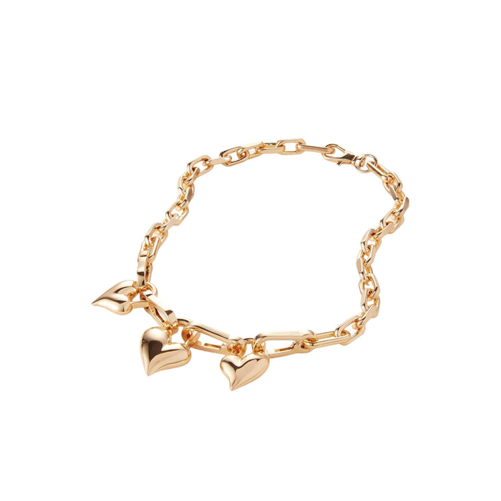 Padlock Triple Heart Pendant Necklace