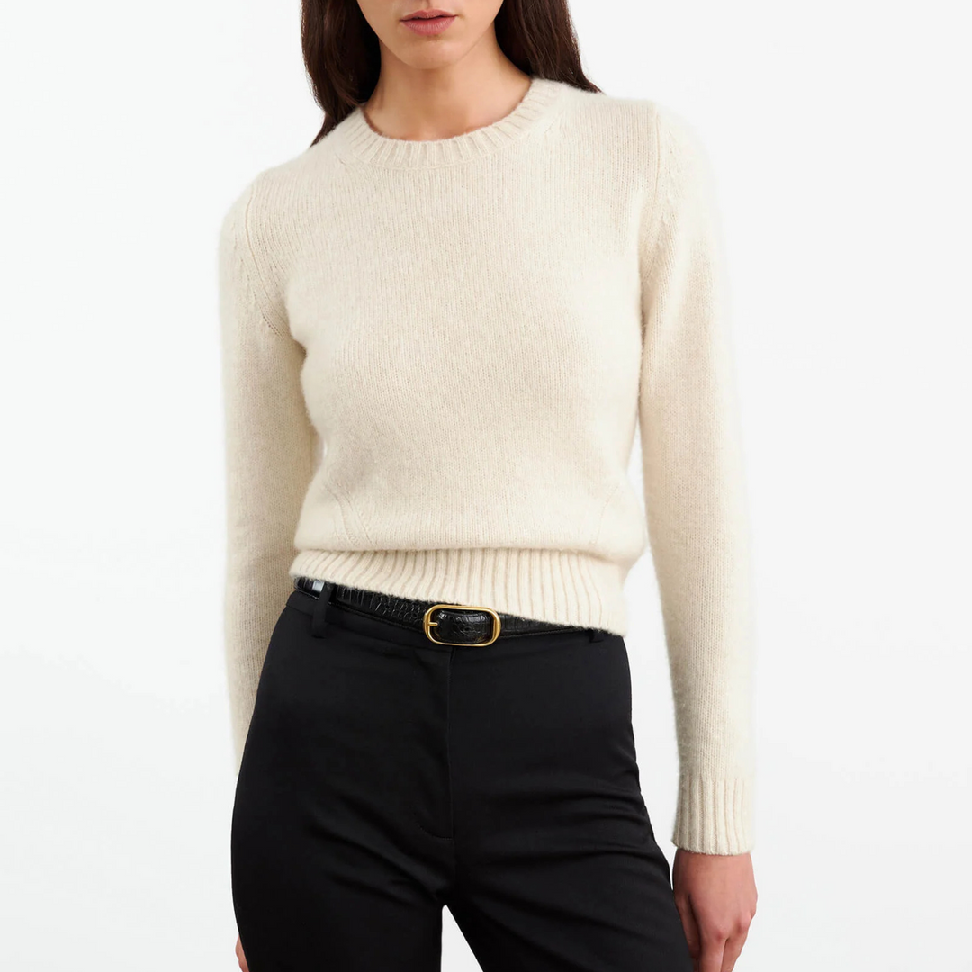 GWENDOLYN SWEATER in LIGHT OAT MELANGE