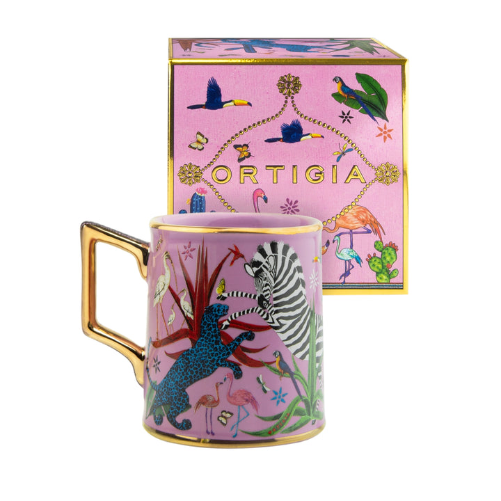 Ceramic Jungle Pink Tazza