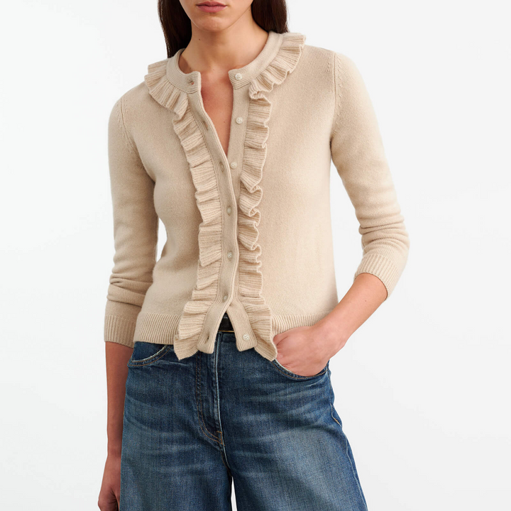 NEAVE CASHMERE CARDIGAN - Taupe