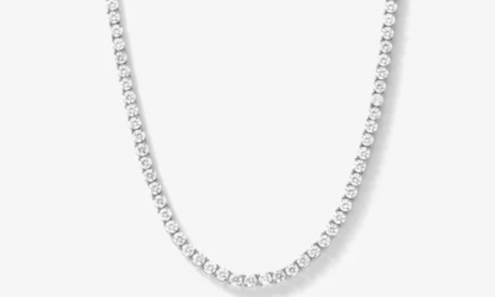 Baby Heiress Necklace - Silver/White