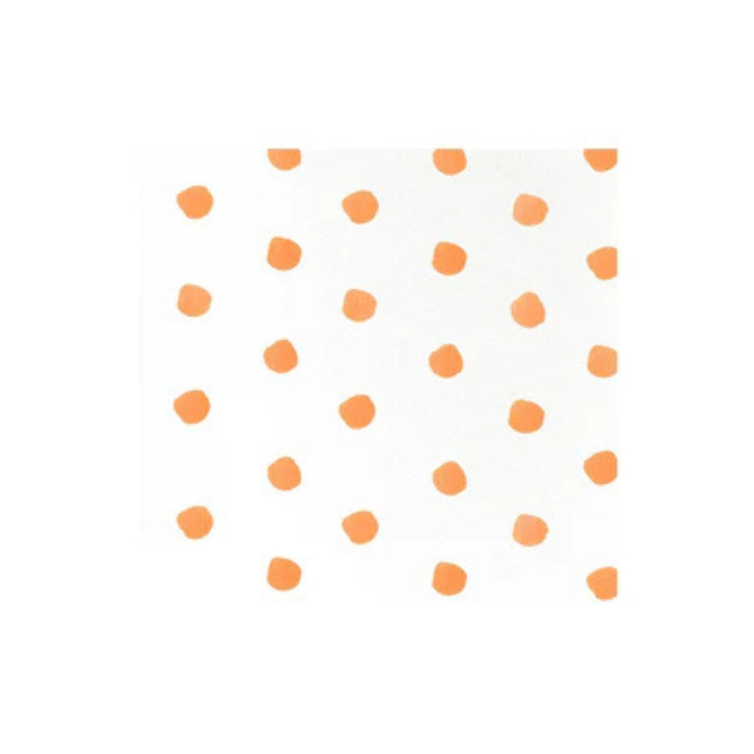 Papersoft Dot Orange Cocktail Napkin