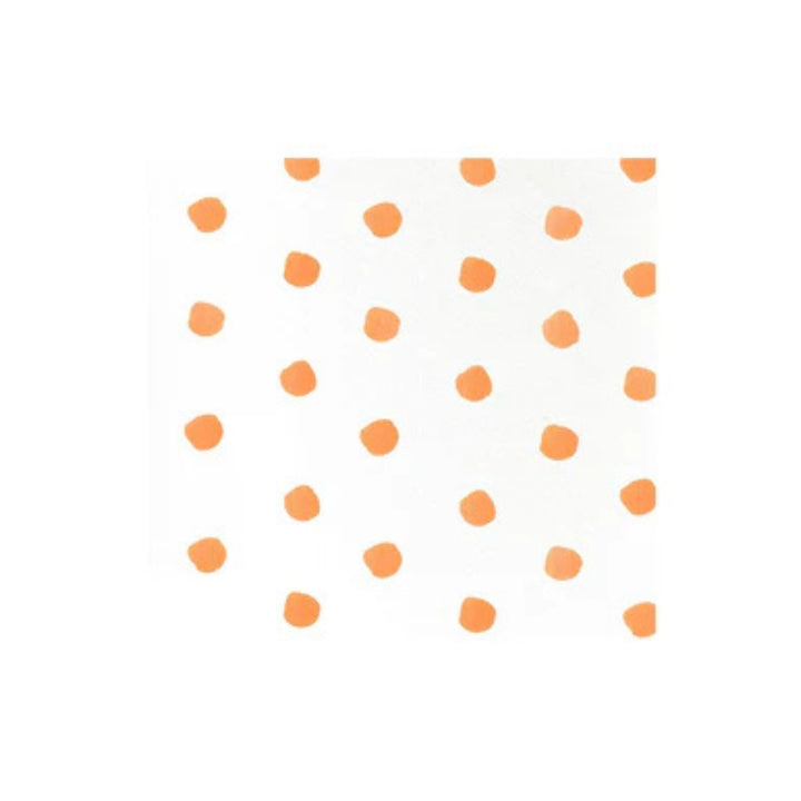 Papersoft Dot Orange Cocktail Napkin
