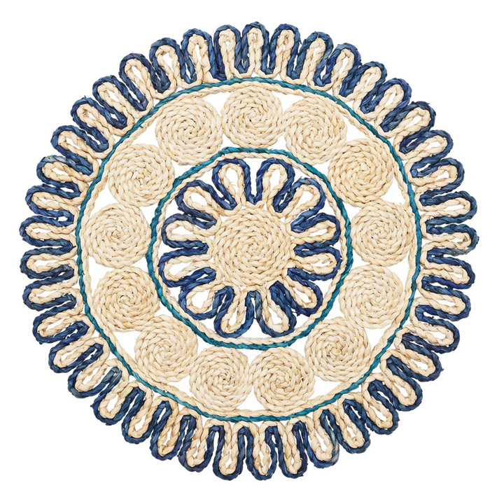 Casbah Placemat - Natural/Blue