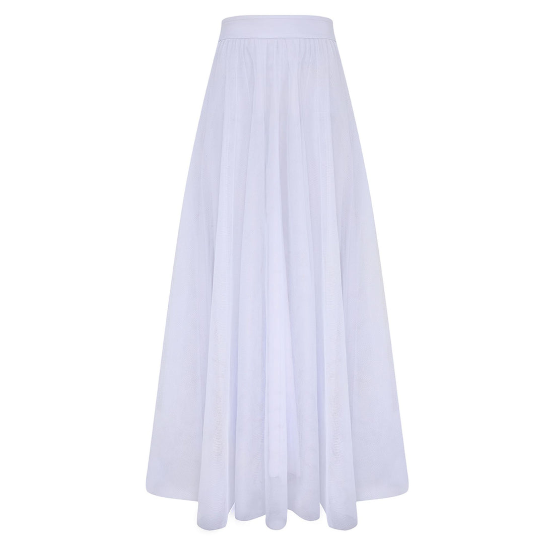TULLE MAXI SKIRT - Light Blue