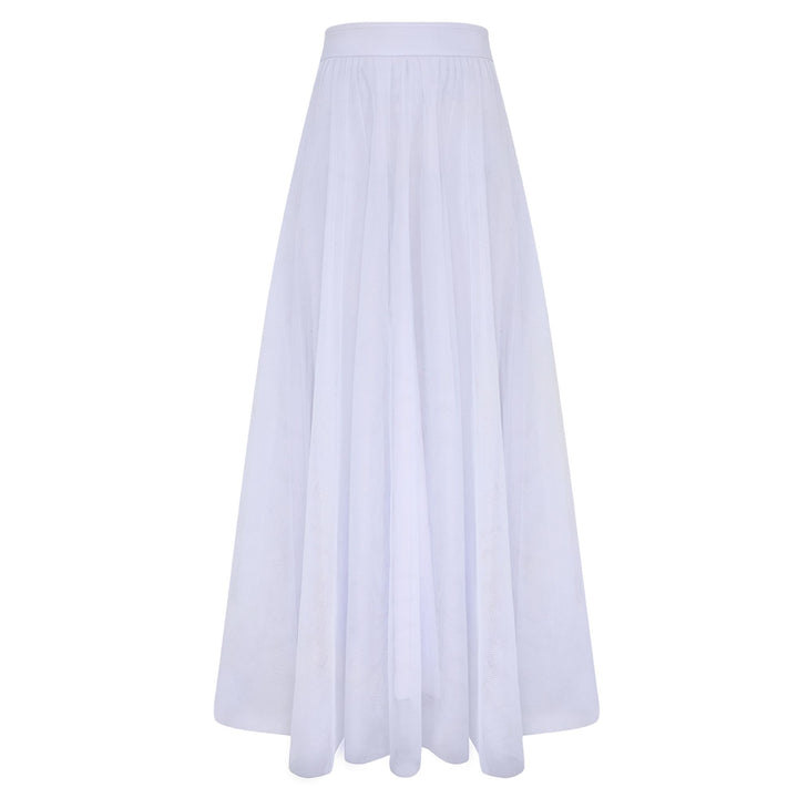 TULLE MAXI SKIRT - Light Blue