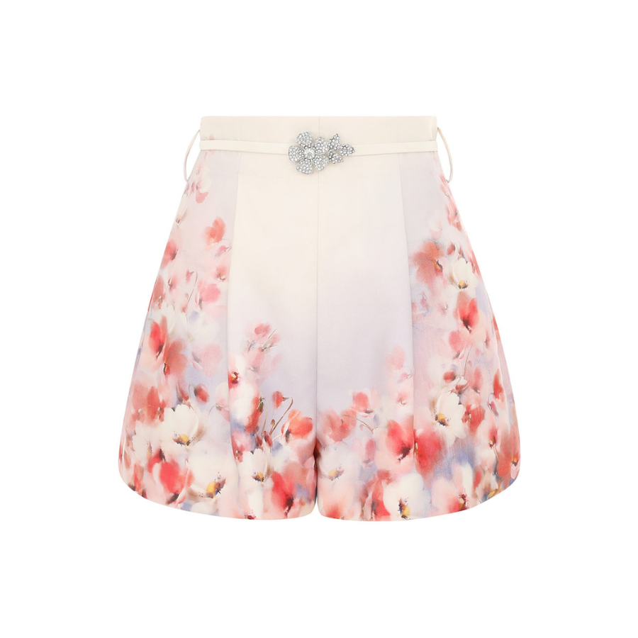 ショートパンツ ZIMMERMANN Crush Flat Front Short SCARLET FLORAL Crush Flat Front Short – Gwynn's