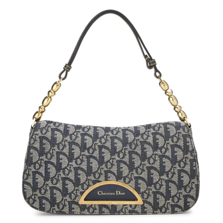 Dior Navy Trotter Malice Pearl Shoulder