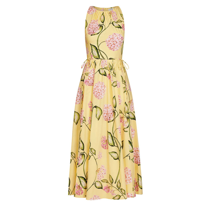 Poplin Floral Pleated Cotton Dress