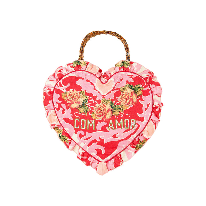 Oversized Heart Frill Edge Tote