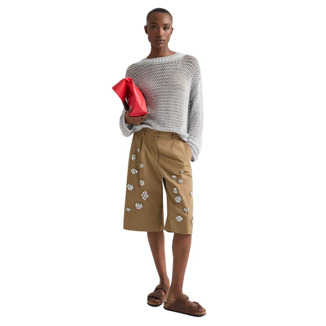 City Bermuda Short with Crystals
