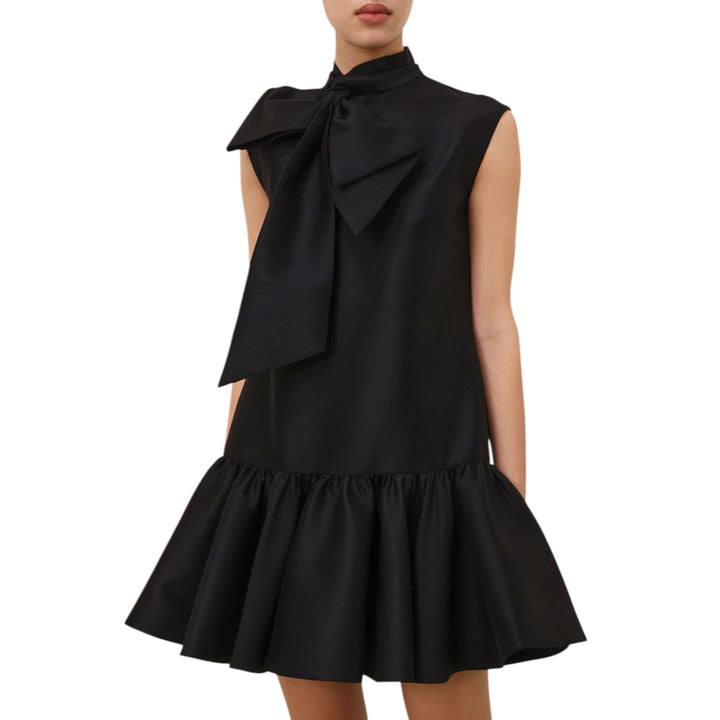 Hypnotic Bow Mini Dress in Black