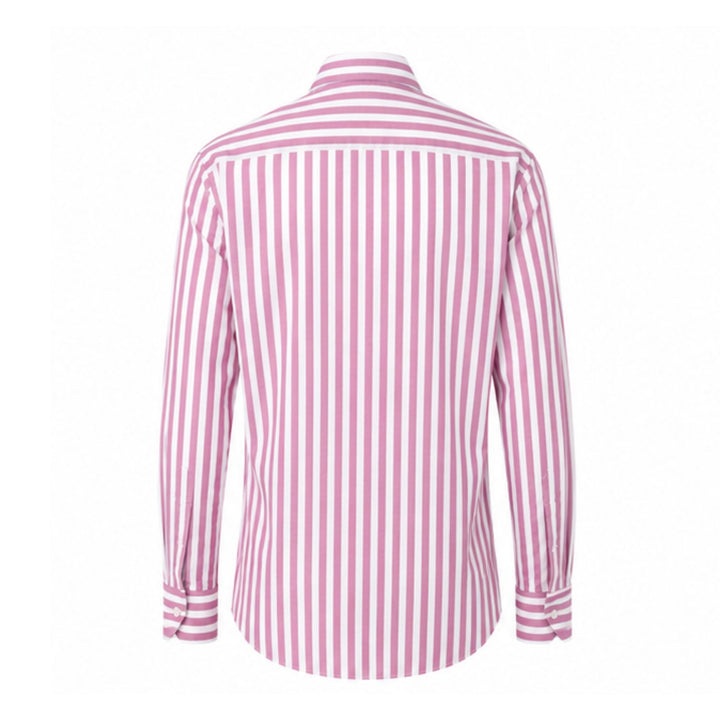 Sport Shirt in Pink and White Stripe