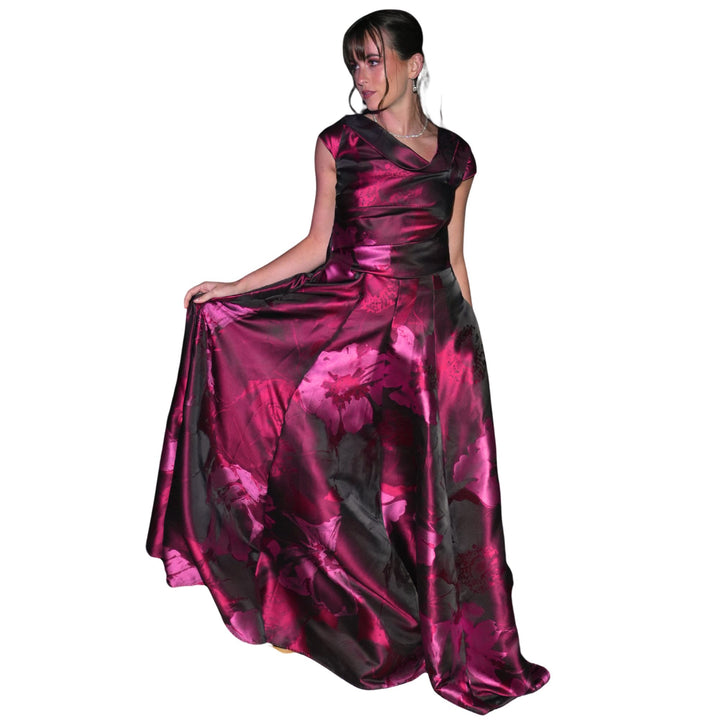 Hibiscus Jacquard Gown