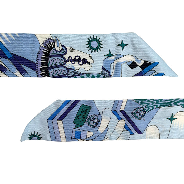 Hermès Twilly in Blue/Ivory Multi