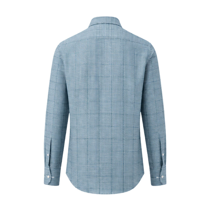 Sport Shirt in Turquoise Gingham/Window Pane Check
