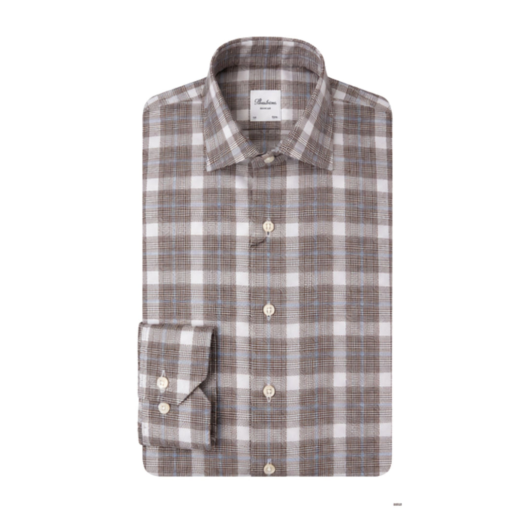 Plaid Sport Shirt in Brown/Multi