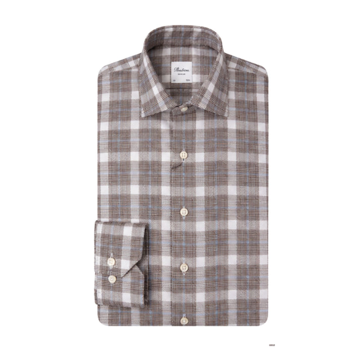 Plaid Sport Shirt in Brown/Multi