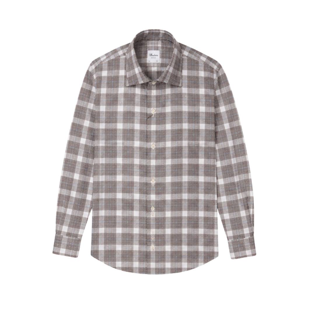 Plaid Sport Shirt in Brown/Multi