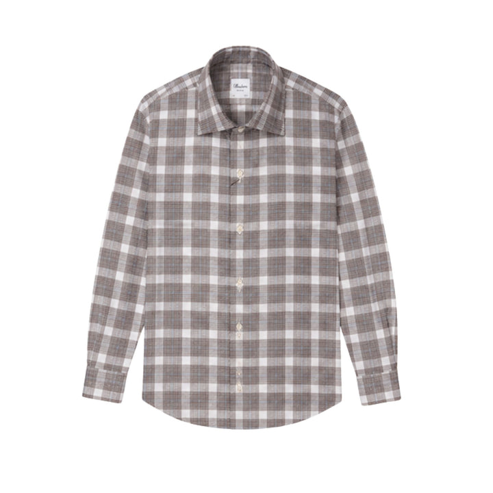 Plaid Sport Shirt in Brown/Multi