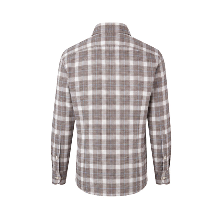 Plaid Sport Shirt in Brown/Multi