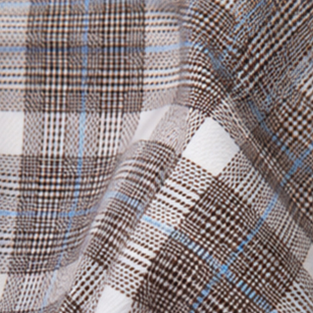 Plaid Sport Shirt in Brown/Multi
