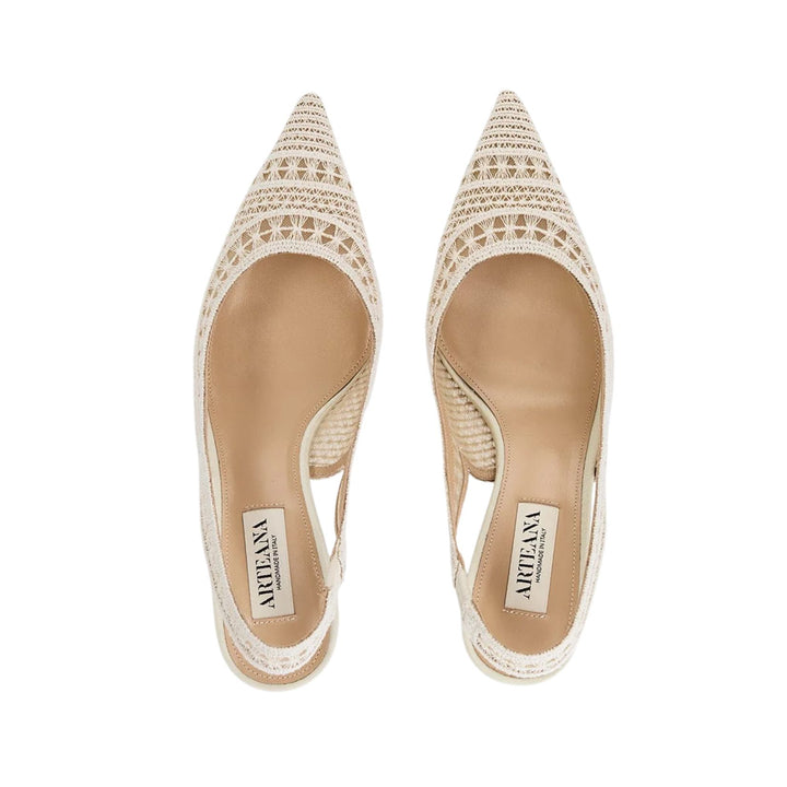 Trieste 75 Slingback Pump in Ivory